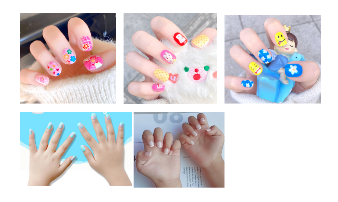 Kids Press on nails for children nice cute lovely love gifts mixing designs to choose