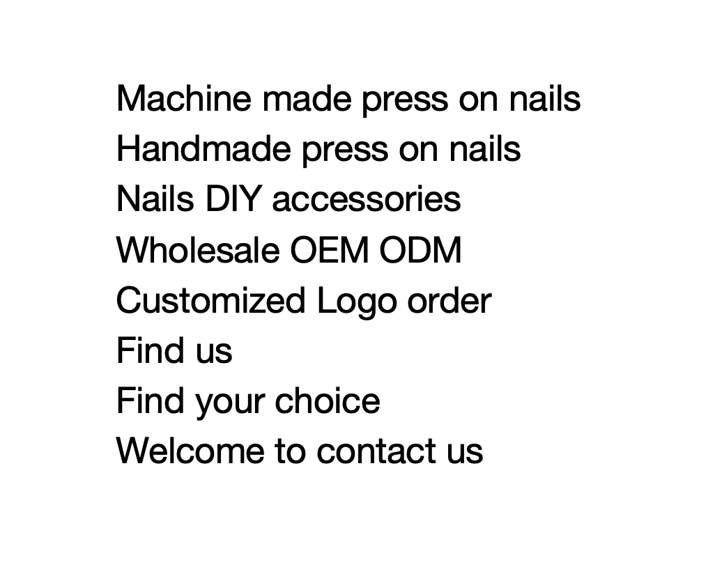 Press on nails Wholesale OEM customized Logo order