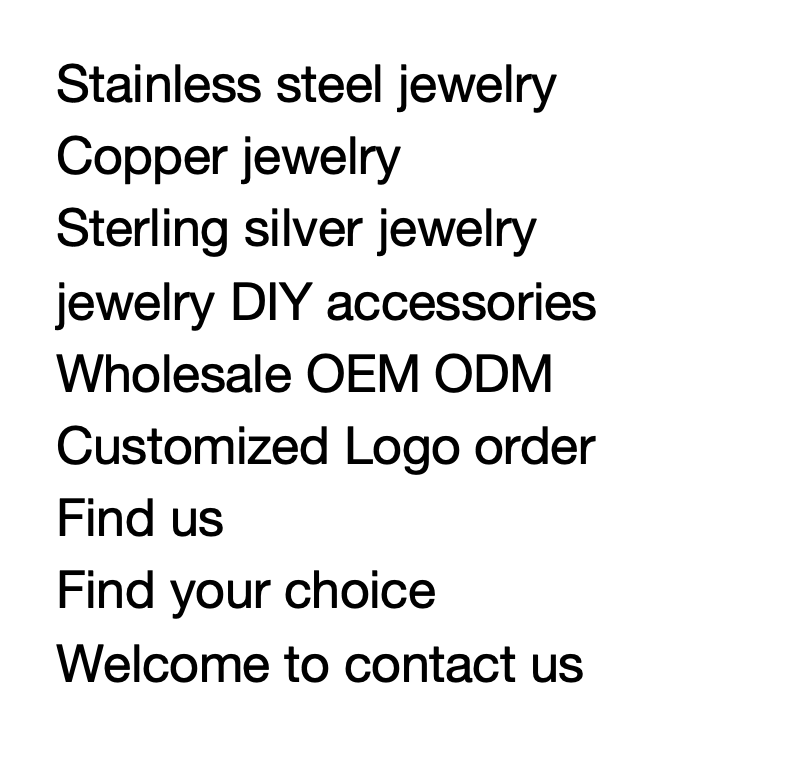 Jewelry Wholesale OEM customized Logo order