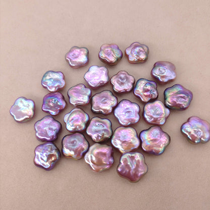 Baroque Poreless Purple Plum Blossom Pearl Natural Freshwater Pearl Wholesale