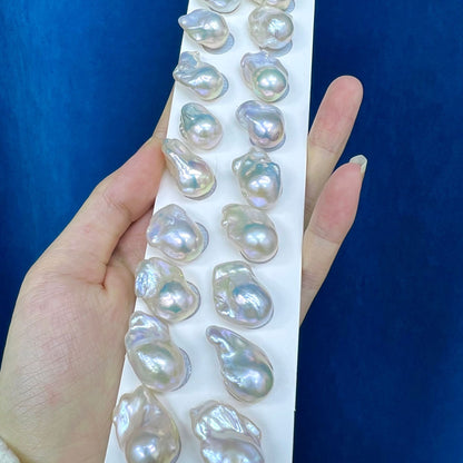 Wholesale natural freshwater Baroque pearls white almost flawless irregular pearls
