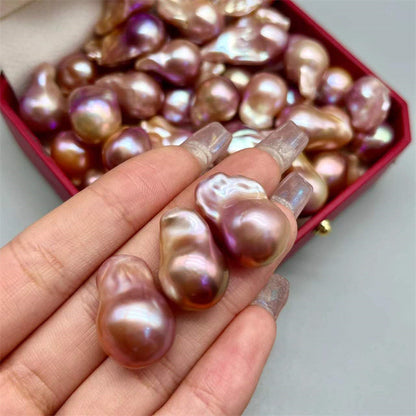 Wholesale 13 * 21mm freshwater pearl Baroque colorful irregular pearl naked beads