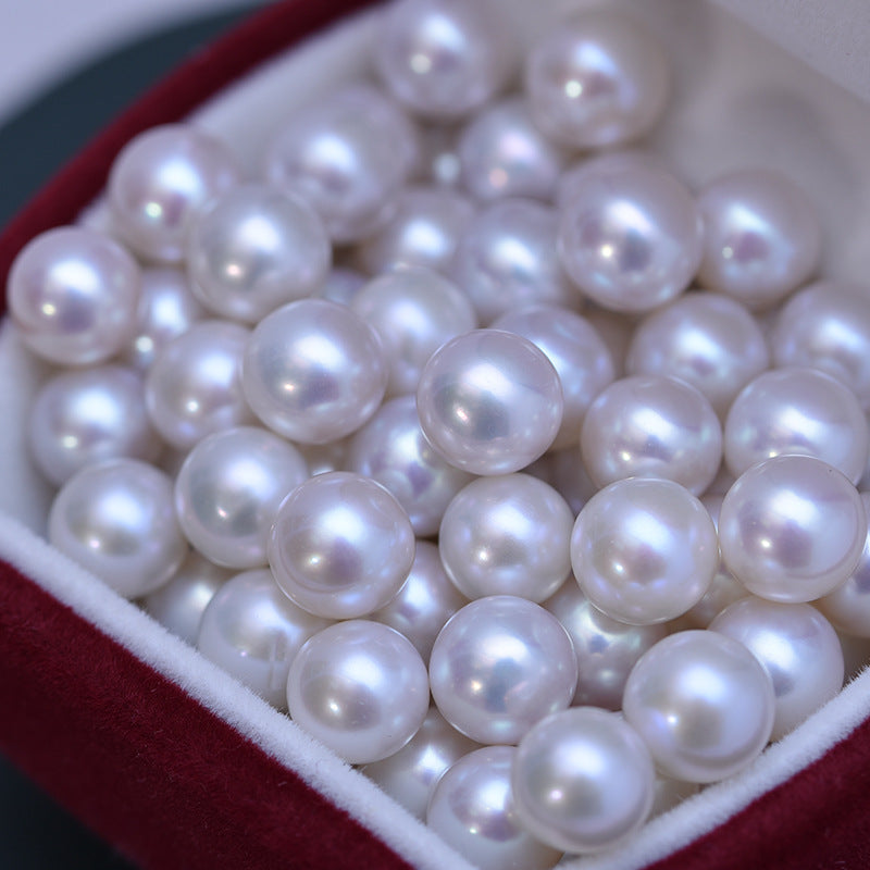Natural freshwater pearl 4-10mm white round with strong light wholesale