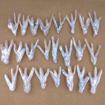 Chicken claw shaped natural Baroque pearl irregular tree branches naked beads DIY wholesale