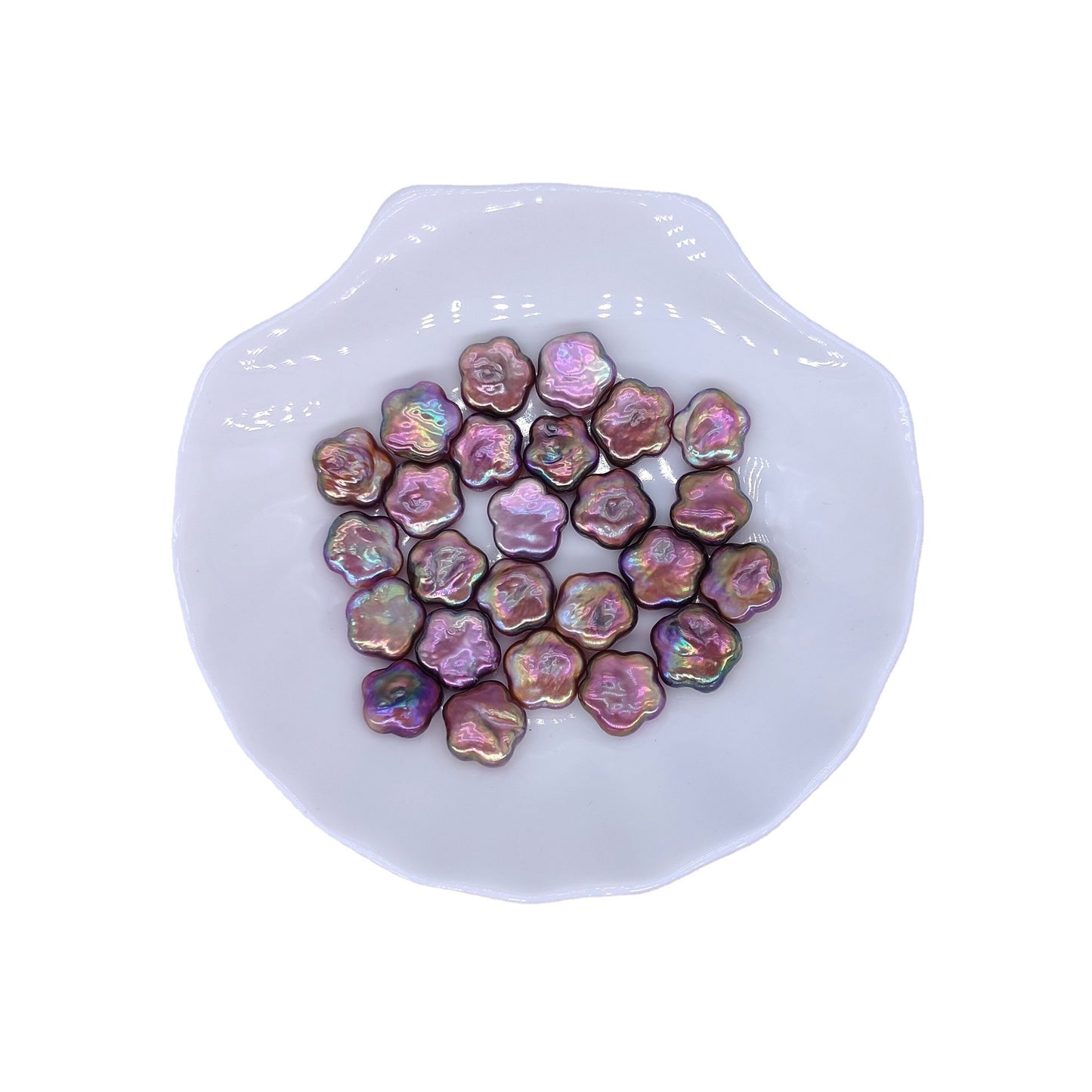 Baroque Poreless Purple Plum Blossom Pearl Natural Freshwater Pearl Wholesale
