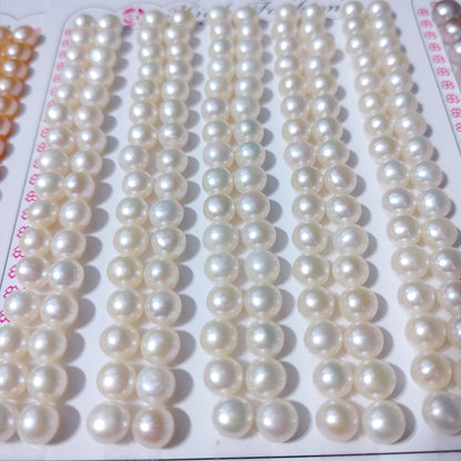 Natural pearl fresh water bread bead half hole Mantou pearl naked bead wholesale