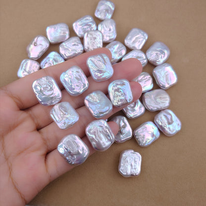 14x16mm Strong Light Baroque Small Long Square Natural Freshwater Pearl DIY Wholesale 14x16mm