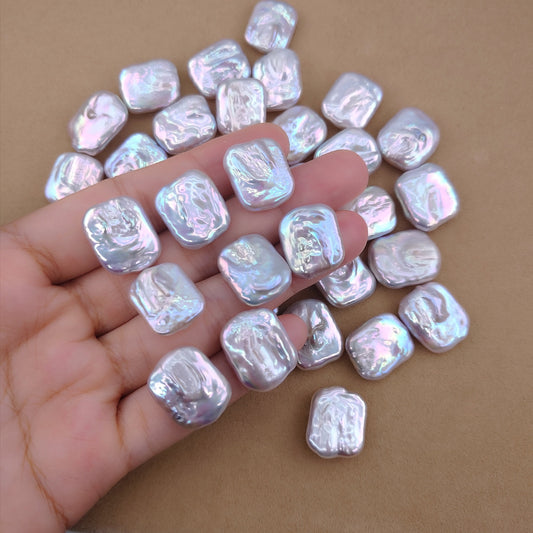 14x16mm Strong Light Baroque Small Long Square Natural Freshwater Pearl DIY Wholesale 14x16mm