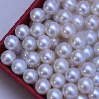 Natural freshwater pearl 4-10mm white round with strong light wholesale