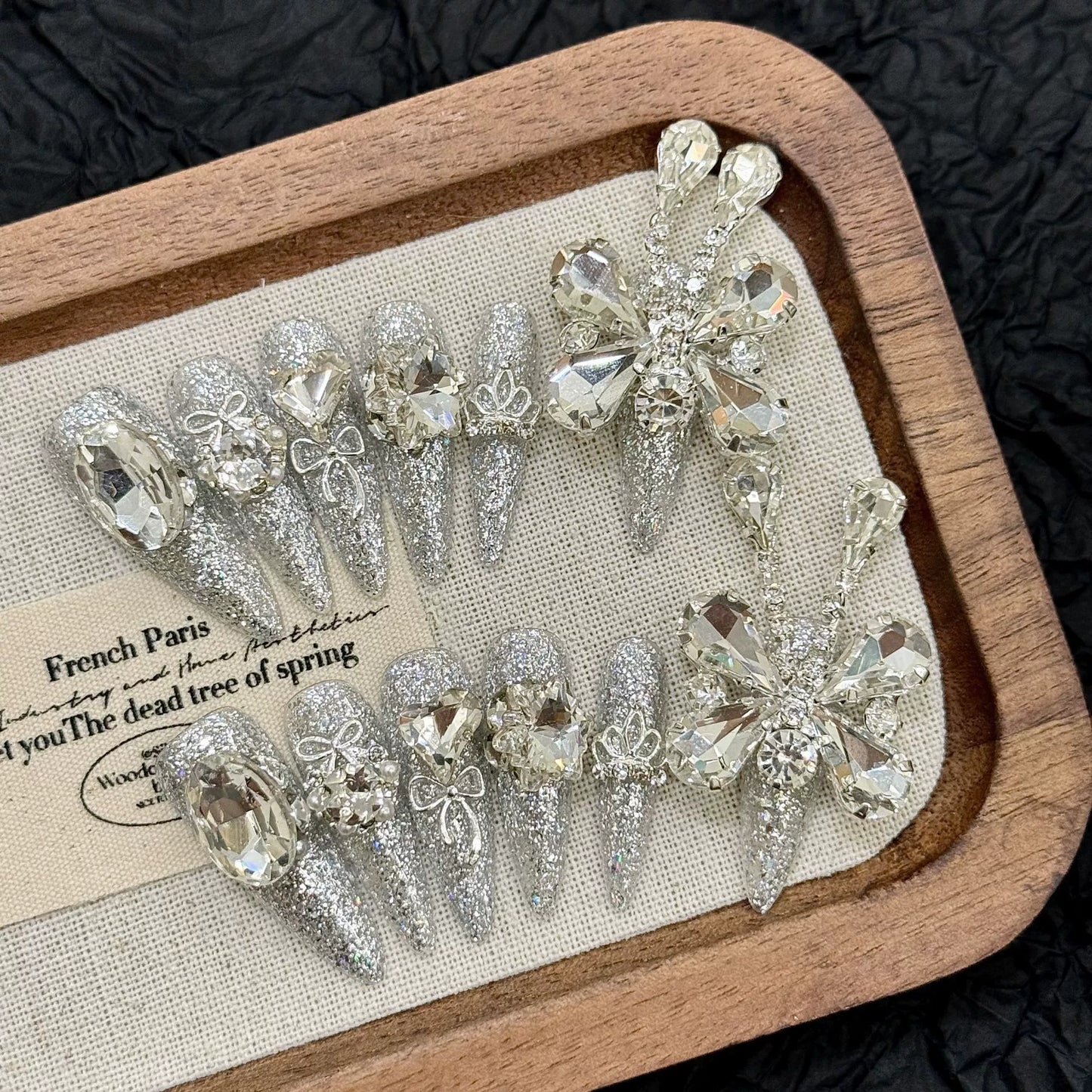 Luxury Handmade press on nails high quality free shipping Love birthday wedding gifts 12pcs as a set