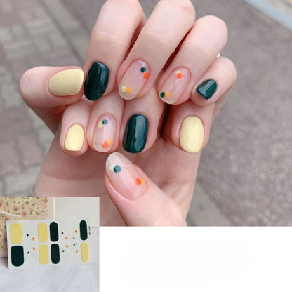 Daisy dots Press on nails false nails with healthy glue tool DIY nails wholesale