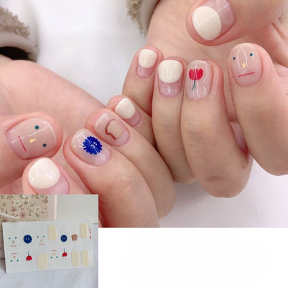 Daisy dots Press on nails false nails with healthy glue tool DIY nails wholesale