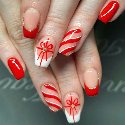 US$2.6/set Christmas Press on nails mixing design available surprise amazing love gifts for mum sisters girls 5 sets free shipping