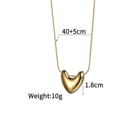 Fashion Jewelry stainless steel great quality golden necklace love surprise gift 5pcs free shipping