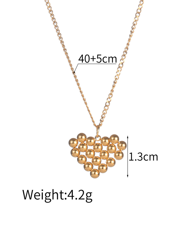 Fashion Jewelry stainless steel great quality golden necklace love surprise gift 5pcs free shipping