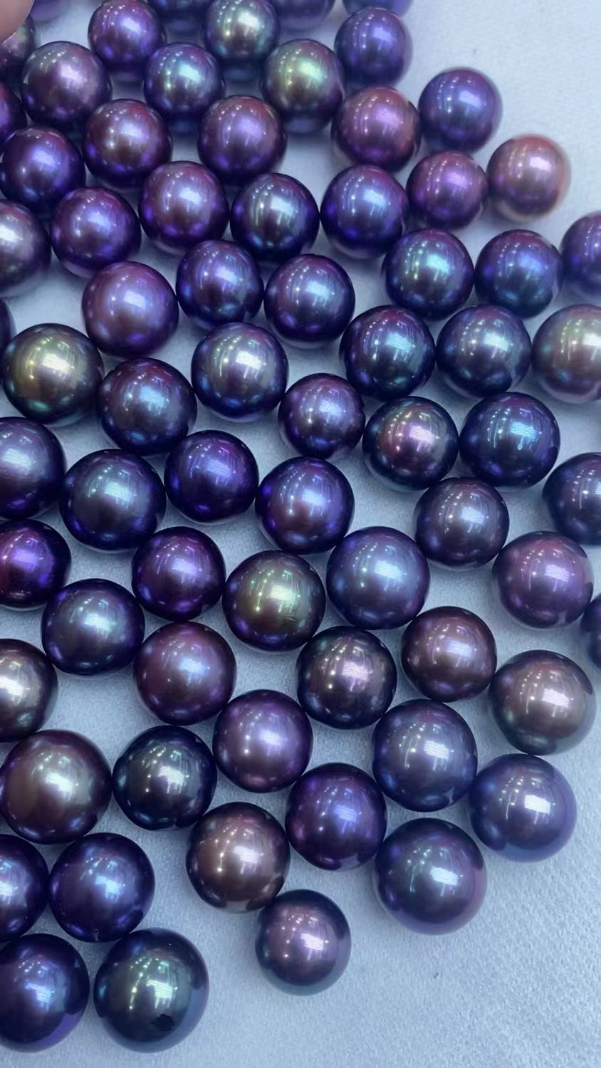 Great quality 12mm naked pearl natural flawless top natural purple pearls