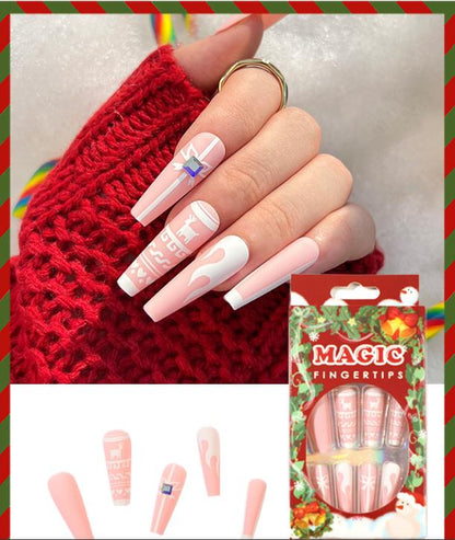 wholesale Christmas Press on nail New design false nails for women gift OEM customized Logo