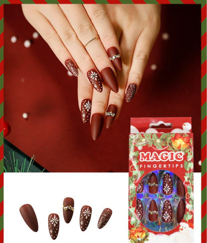 wholesale Christmas Press on nail New design false nails for women gift OEM customized Logo