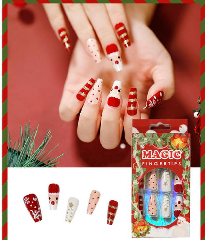 wholesale Christmas Press on nail New design false nails for women gift OEM customized Logo