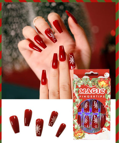 wholesale Christmas Press on nail New design false nails for women gift OEM customized Logo