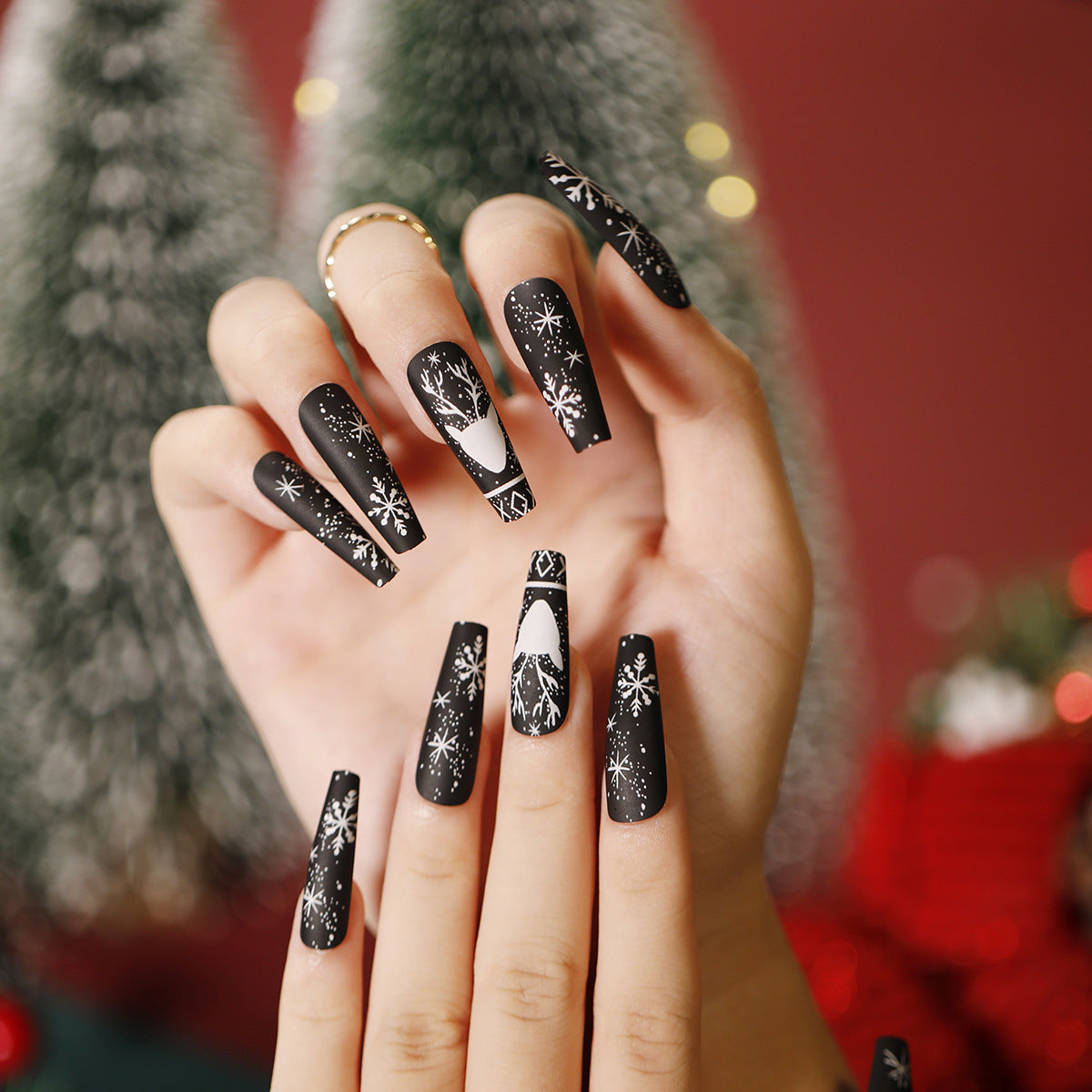 wholesale Christmas Press on nail New design false nails for women gift OEM customized Logo