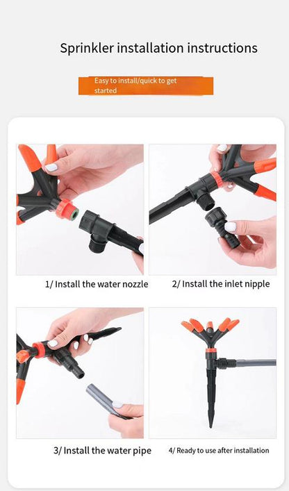 New patented 360 °rotating automatic sprinkler for watering flowers, vegetables, water pipes, garden lawn irrigation Mamufacturer in China Good price high quality