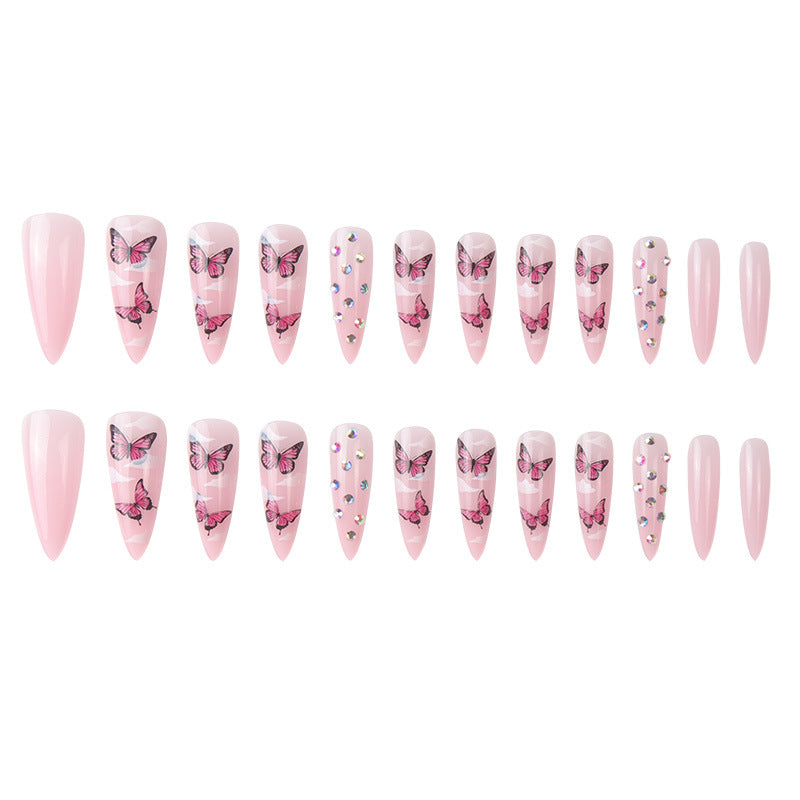 Long Butterfly Press on nails false nails for girls Customized Logo wholesale manufacturer in China