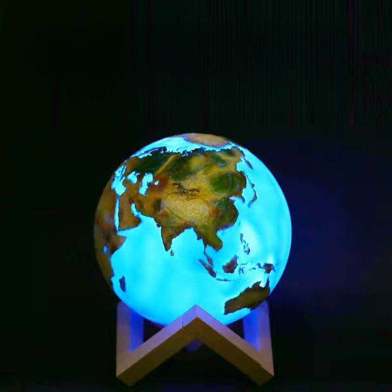colored drawing 3D earth lights new idea remote control small night lights wholesale