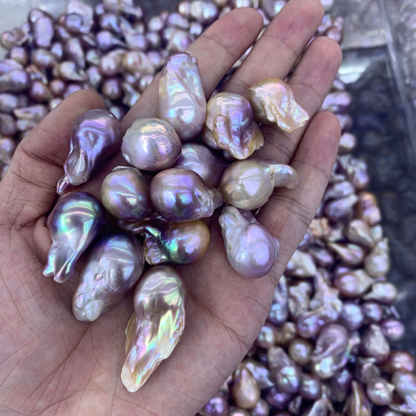 wholesale Natural freshwater pearls purple Baroque pearls