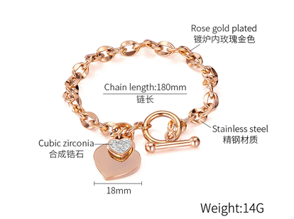 Joyería de moda de acero inoxidable de gran calidad, collar dorado, regalo sorpresa de amor, 5 piezas, envío gratis