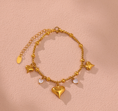 Joyería de moda de acero inoxidable de gran calidad, collar dorado, regalo sorpresa de amor, 5 piezas, envío gratis