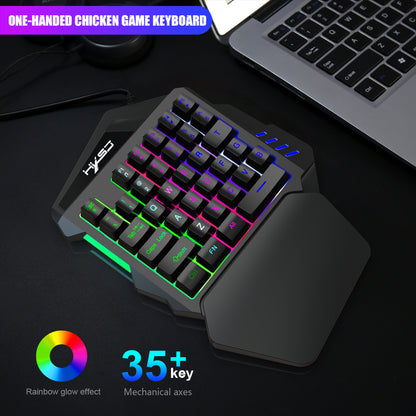 One-handed Gaming Mini Keyboard Mouse Set OEM wholesale order LOGO customized