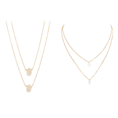 2 sets 2 styles 4 pcs as a set dainty fashion 2022 new design pre-sale necklace jewelry surprise gifts for festival friends family girlfriend free shipping promotion discount