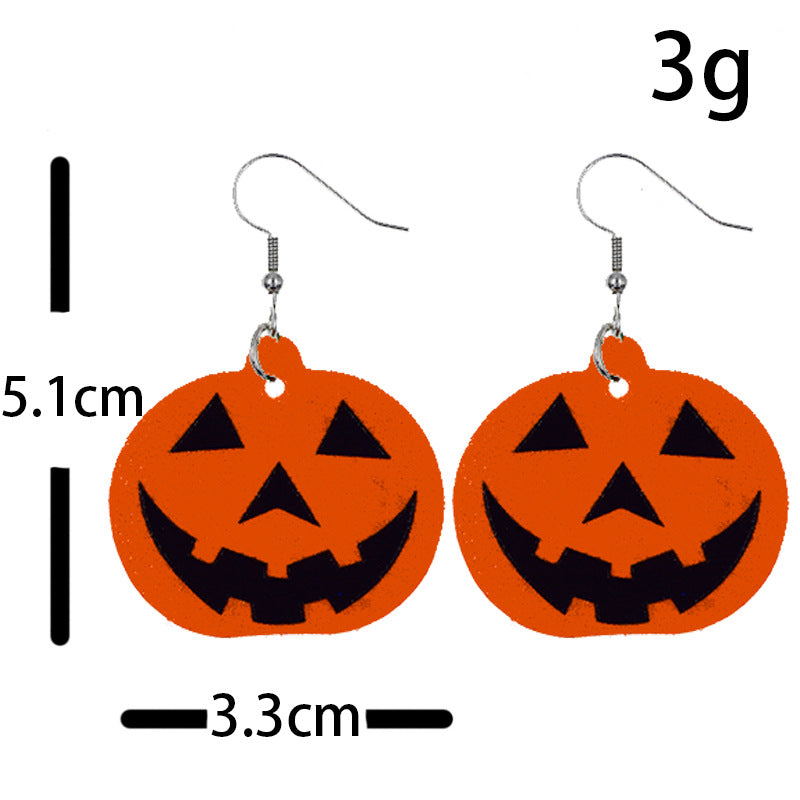 Halloween love gifts new cross elf pumpkin scary bat Halloween earrings jewelry for women factory wholesale retail discount promotion OEM