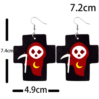 Halloween love gifts new cross elf pumpkin scary bat Halloween earrings jewelry for women factory wholesale retail discount promotion OEM