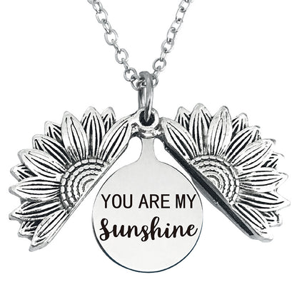 A surprise gift to her amazing gift to yourself sunflower necklace open and close flexiable adjustable jewerlry for women girls gift for girlfriend boyfriend sisters family friends Christmas birthday gift free shipping discount promotion